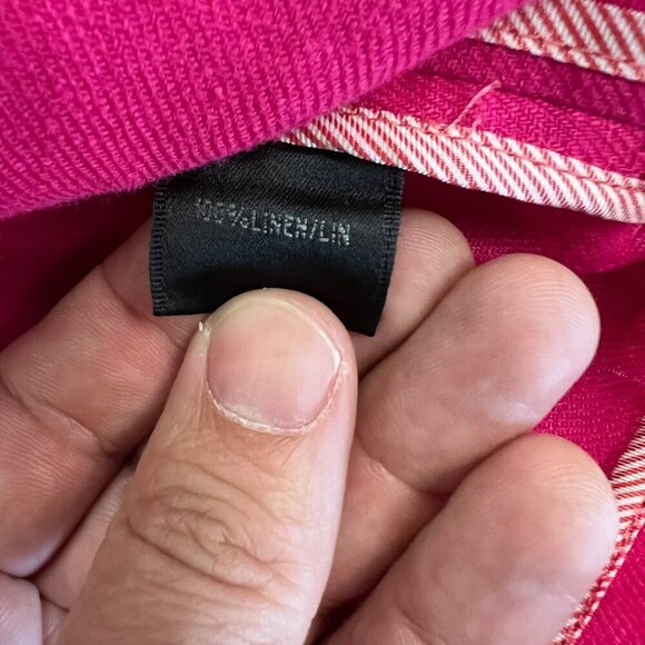 Neiman Marcus Frayed Button Up Blazer Long Sleeve Fuchsia Size 10 - Picture 8 of 9